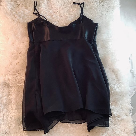Vintage Victoria's Secret Lingerie Babydoll Black - Picture 7 of 7
